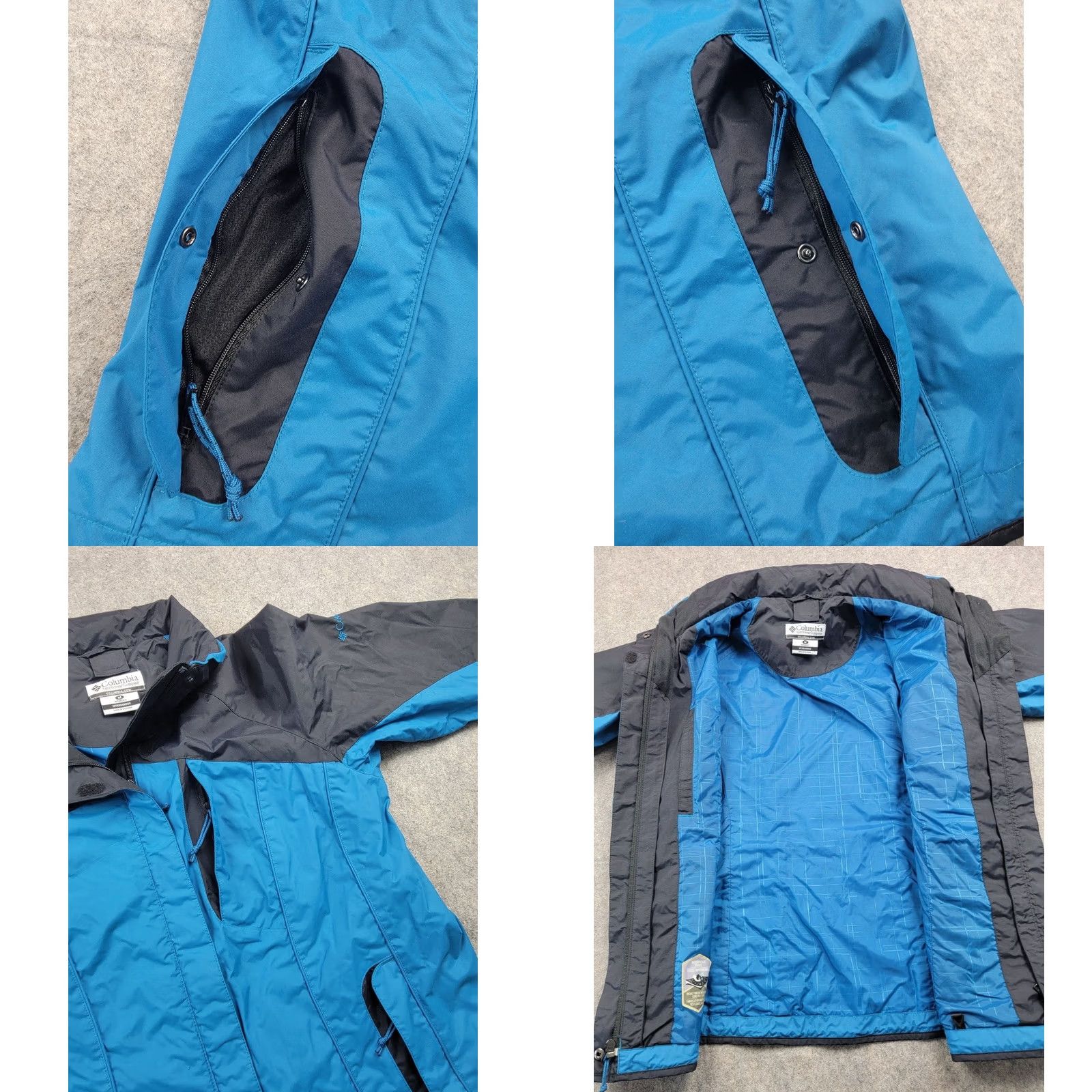 Vintage Columbia Interchange Jacket Womens Medium Blue Black Shell Water Resistant Size M / US 6-8 / IT 42-44 - 8 Thumbnail