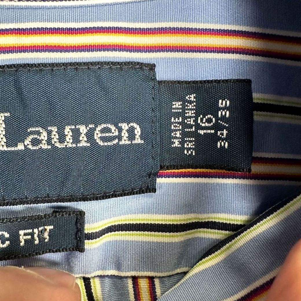 Ralph Lauren Ralph Lauren Mens Dress Shirt 16 34-35 Multicolor Stripe Button-Down Long Sleeve Pony Shirt Size 42R - 5 Thumbnail