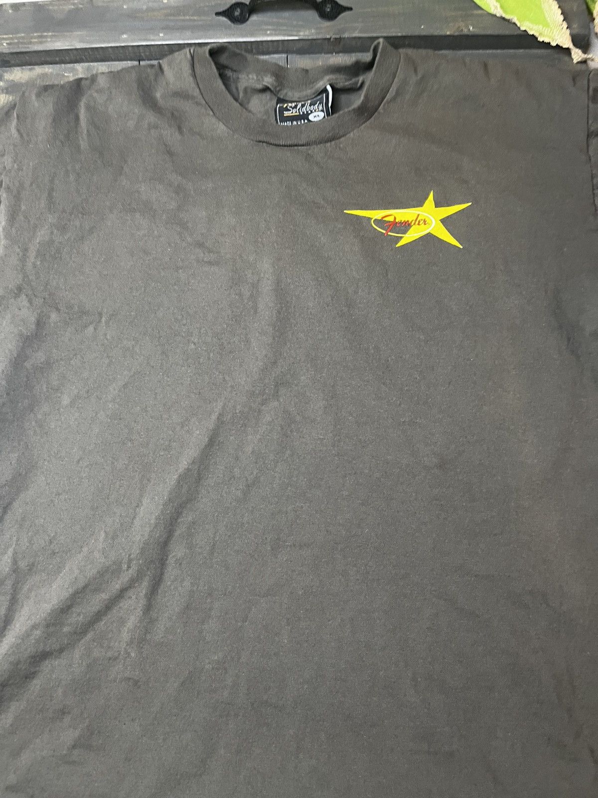 Band Tees Vintage Fender T-Shirt XL Single Stitch 90s Grey Logo Rare Size US XL / EU 56 / 4 - 1 Thumbnail