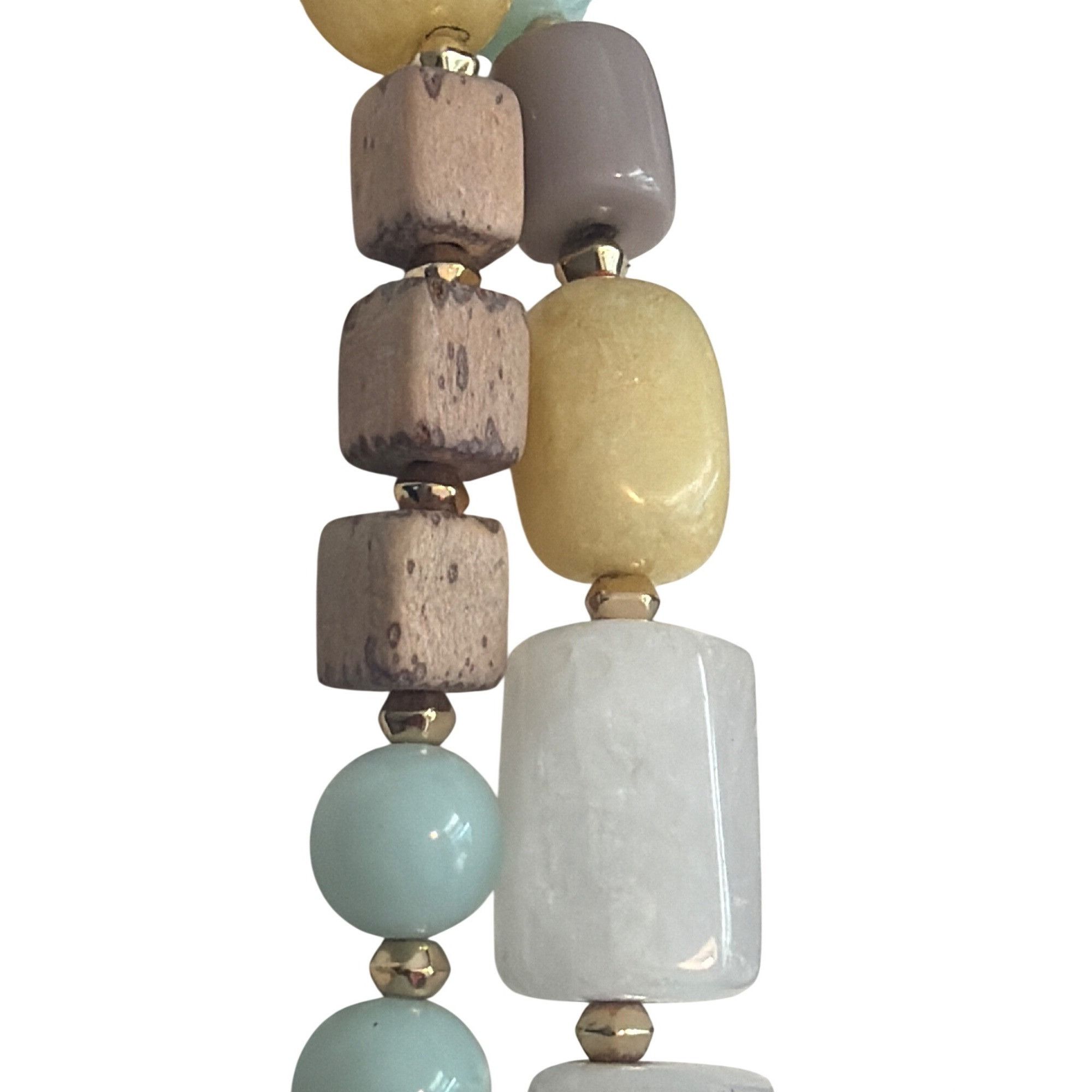 Loft Loft Multi Color Chunky Bead Statement Necklace Wood Stone Q Size ONE SIZE - 3 Thumbnail