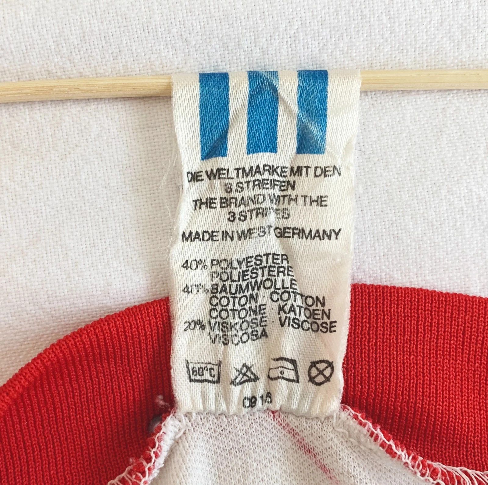 Adidas Vintage 80s ADIDAS Jersey Kit Football Soccer West Germany Size US M / EU 48-50 / 2 - 5 Thumbnail