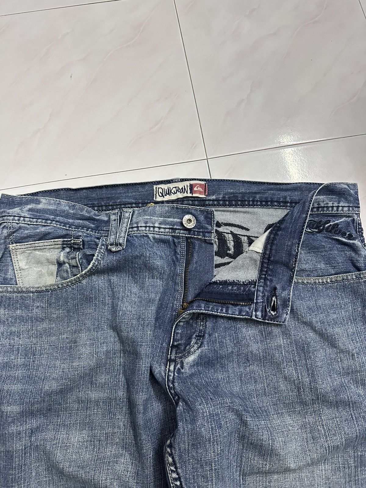 Rick Owens 2000s Quiksilver Embroidered Jeans Y2K Goa Lgb Jnco Style Size US 36 / EU 52 - 7 Thumbnail