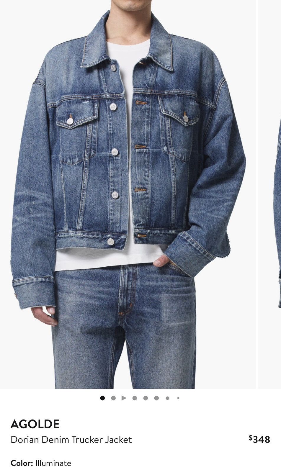 Agolde AGOLDE Dorian organic-cotton denim trucker jacket Size US M / EU 48-50 / 2 - 2 Thumbnail