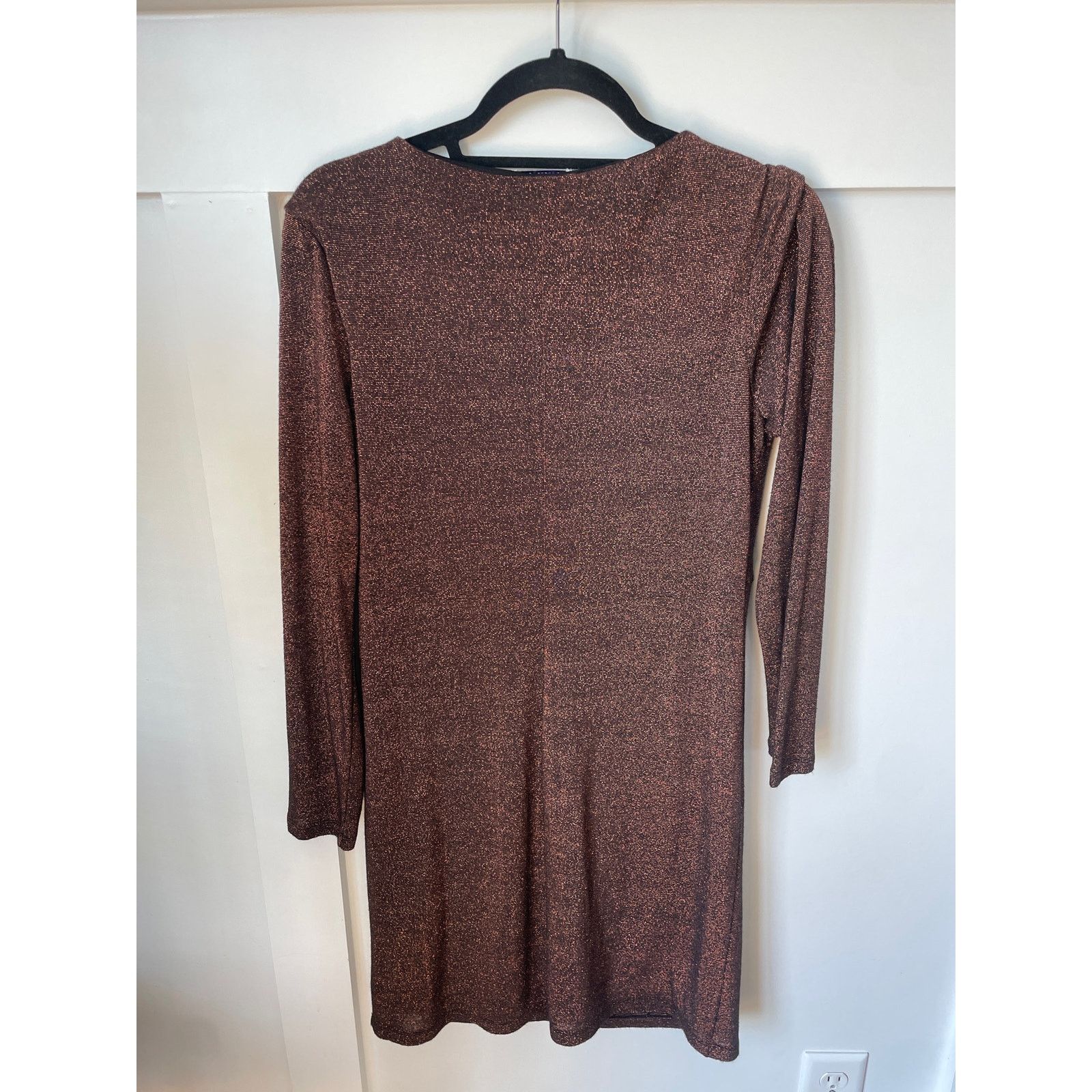 Jennifer Lopez Jennifer Lopez Gold Metallic Lurex Twist Front Sheath Mini,L Size L / US 10 / IT 46 - 8 Thumbnail