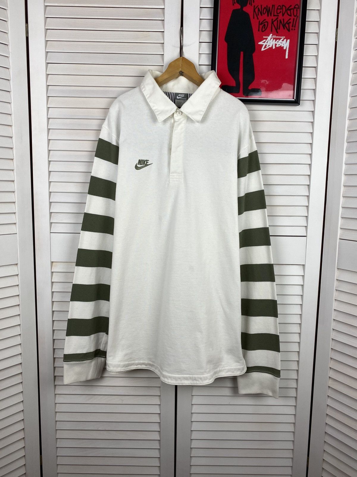Nike Vintage Rugby Shirt Long Sleeve Nike EUGENE, OR./USA Heavy Size US L / EU 52-54 / 3 - 1 Thumbnail