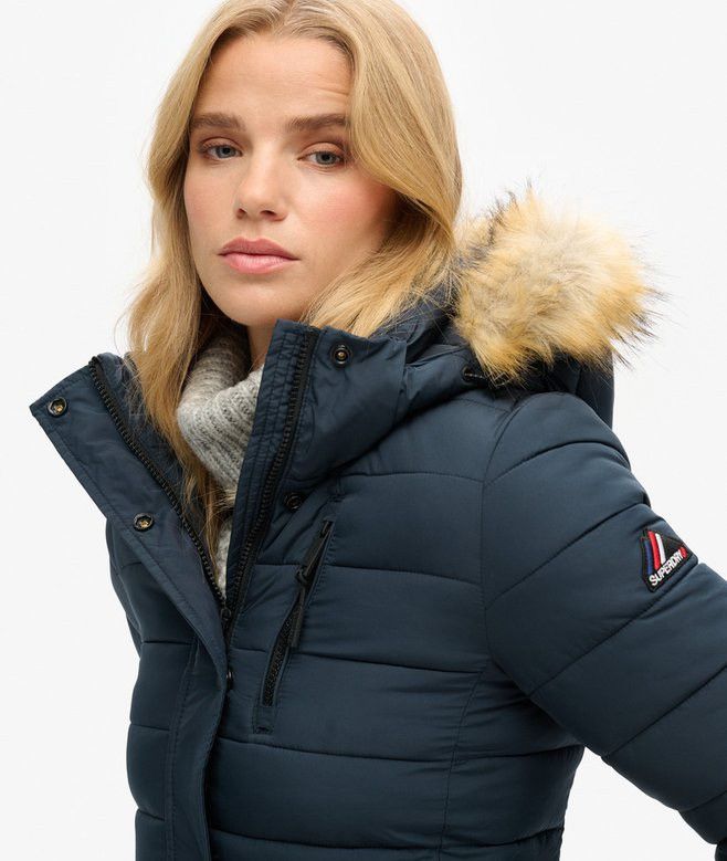 Superdry Superdry Fuji Jacket Women’s – Quilted Puffer, Faux Fur Hood Size M / US 6-8 / IT 42-44 - 7 Thumbnail