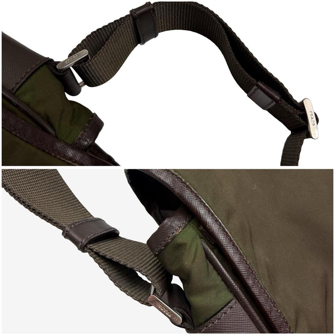 Prada Vintage Prada Milano Tessuto Messenger Bag Olive Green Size ONE SIZE - 6 Thumbnail