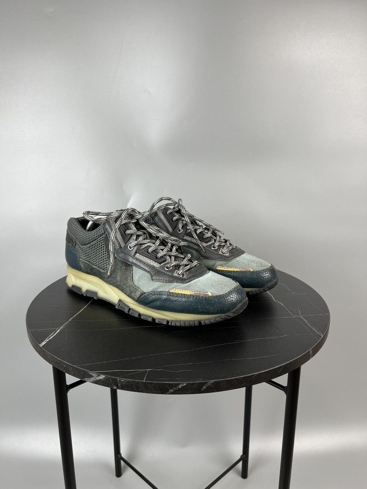 Lanvin Lanvin Mesh Leather suede Sneakers (Y0488) Size US 8 / EU 41 - 2 Thumbnail