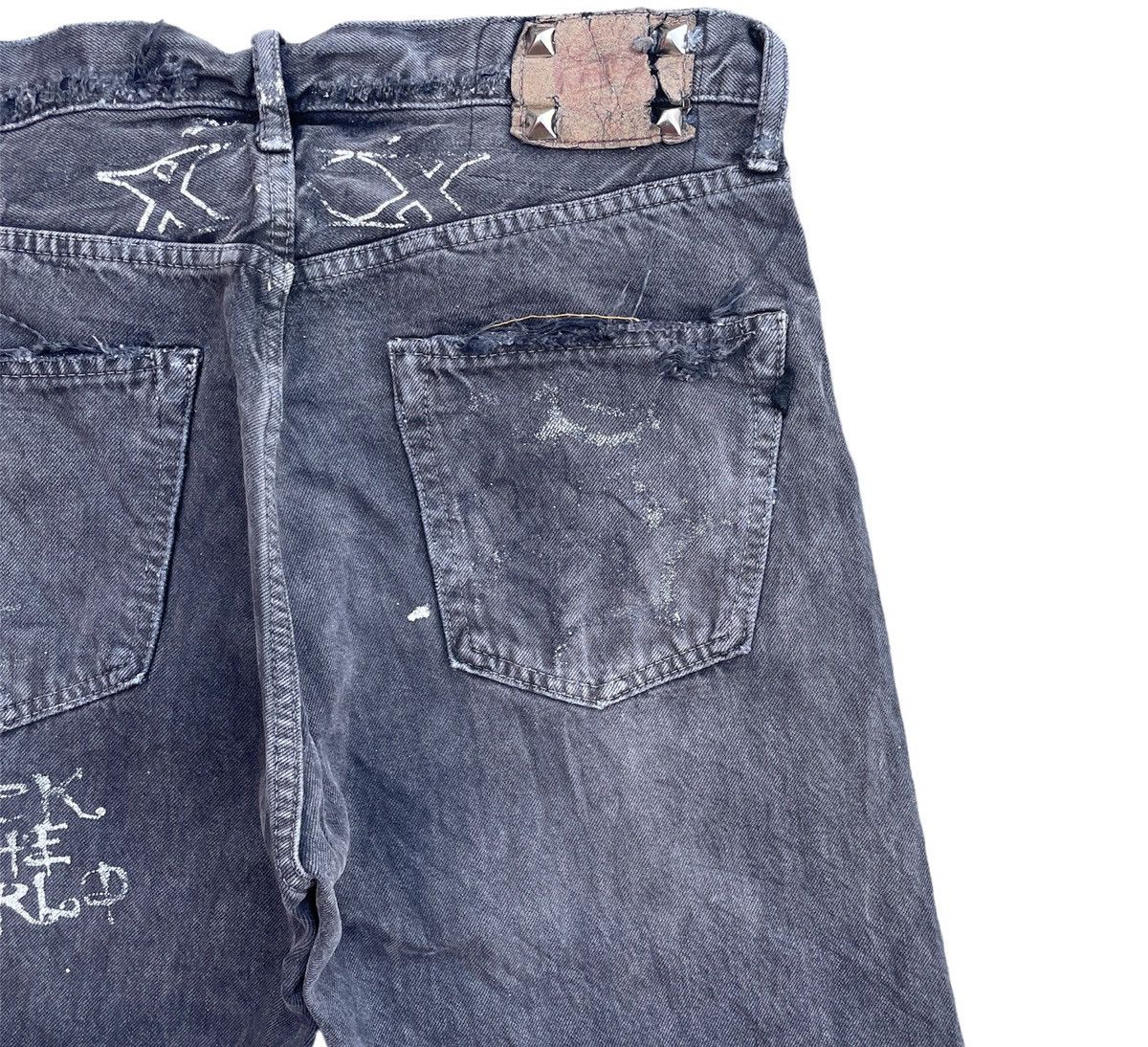 OMNIGOD Vintage Omnigod Japan Anarchy Punk Denim Size US 32 / EU 48 - 9 Thumbnail