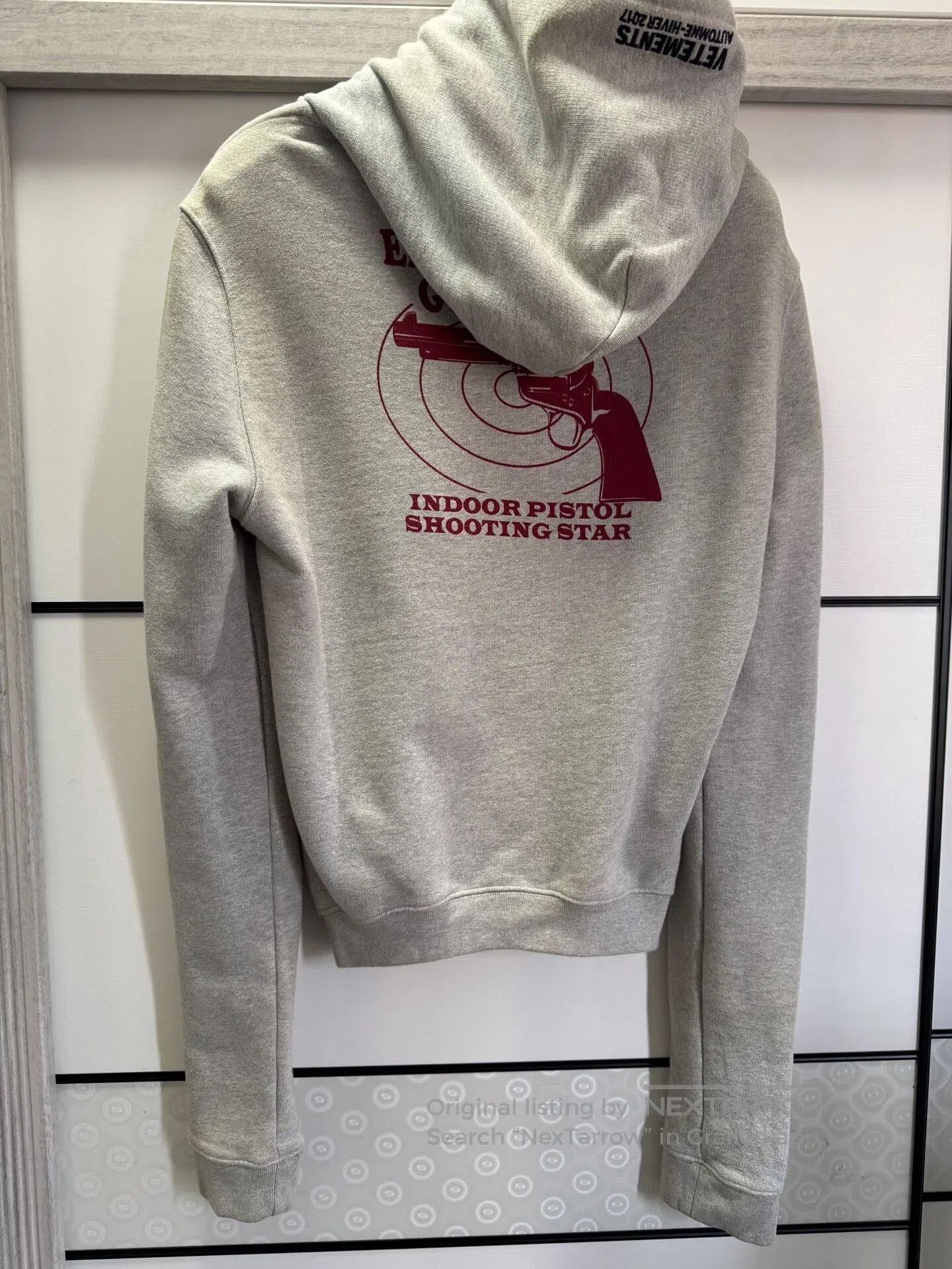 Vetements Vetements Gray Revolver Target Hoodie M. Size US M / EU 48-50 / 2 - 1 Thumbnail