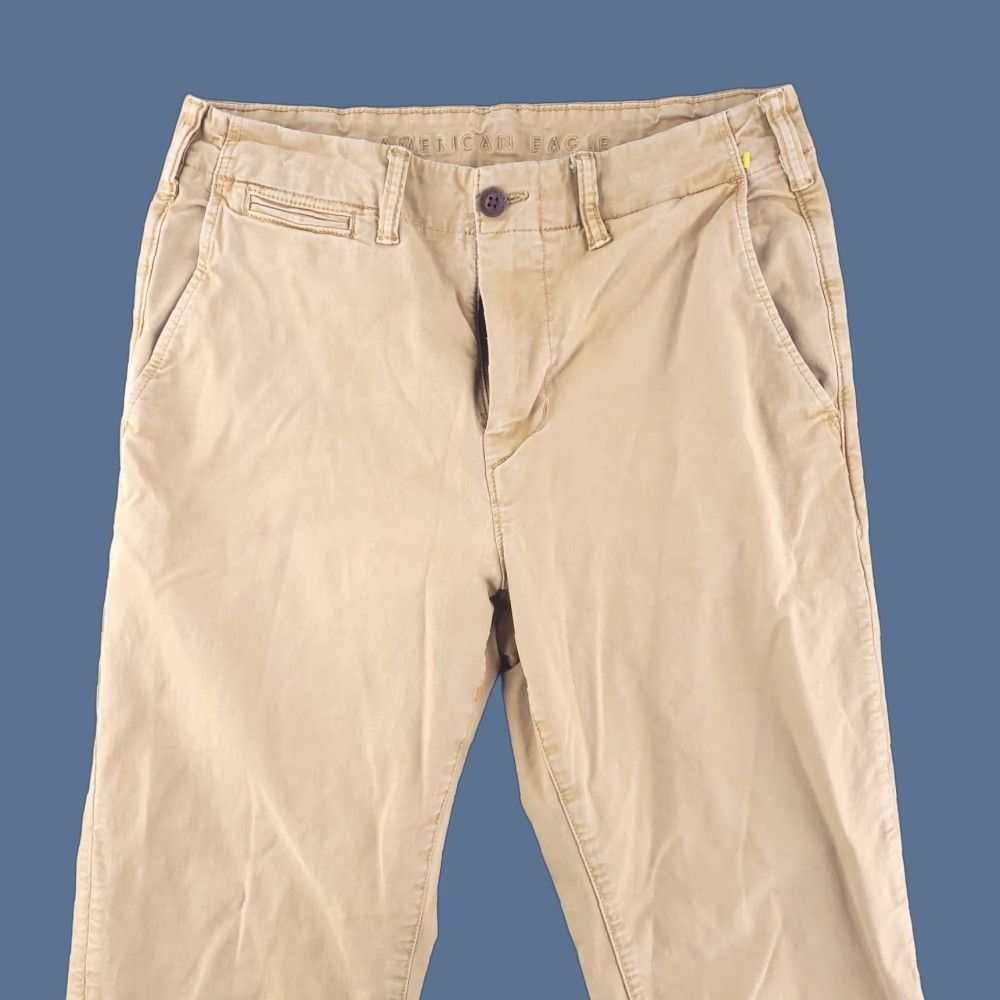 American Eagle Outfitters American Eagle Outfitters Pants Mens 31x28 Slim Straight Khaki Beige Size US 31 - 1 Thumbnail