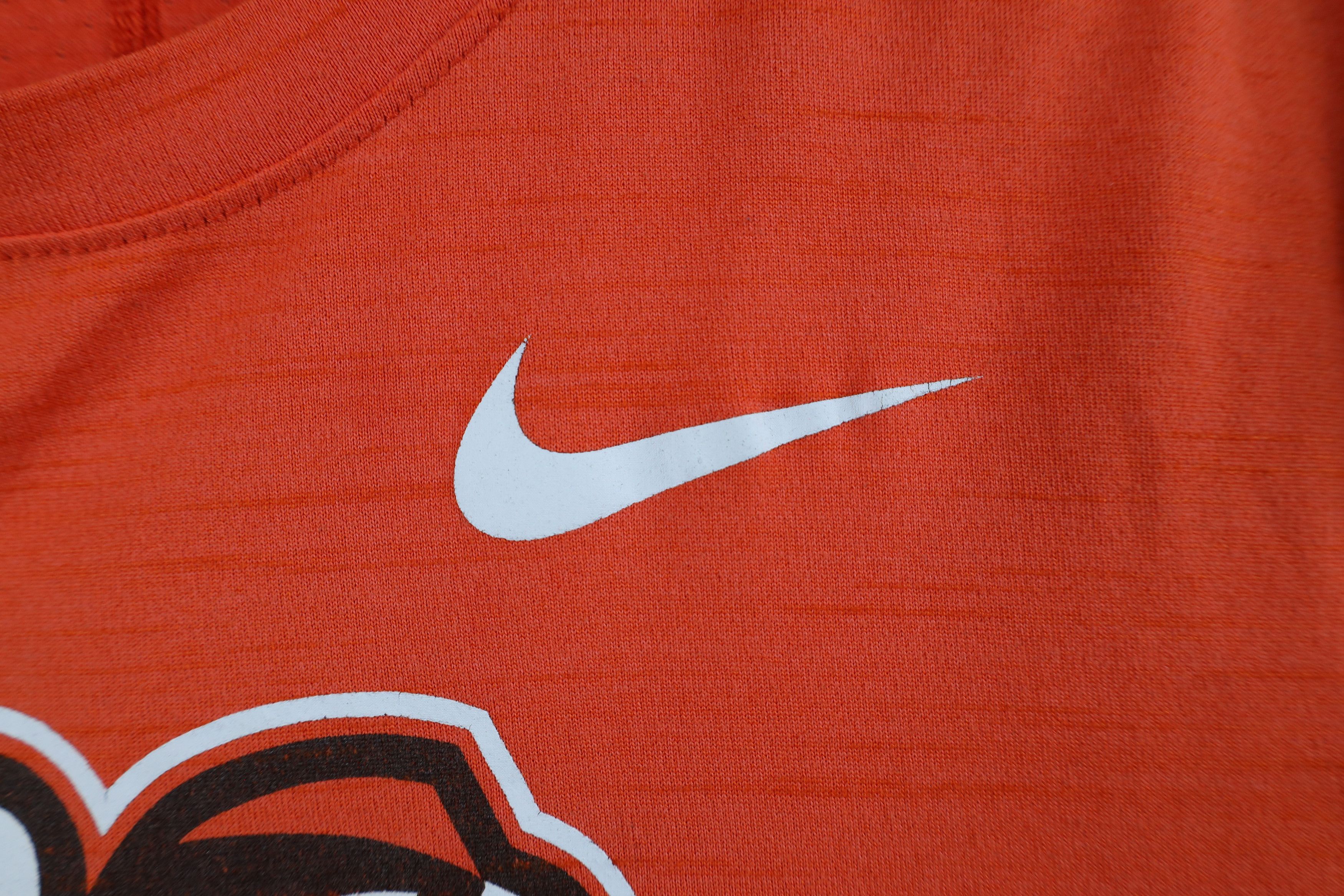 Nike × Vintage Nike Bowling Green State University Hockey T-Shirt Orange Size US S / EU 44-46 / 1 - 5 Thumbnail