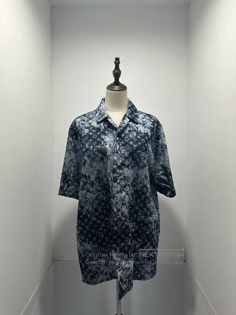 Louis Vuitton Tapestry full denim short sleeve shirt