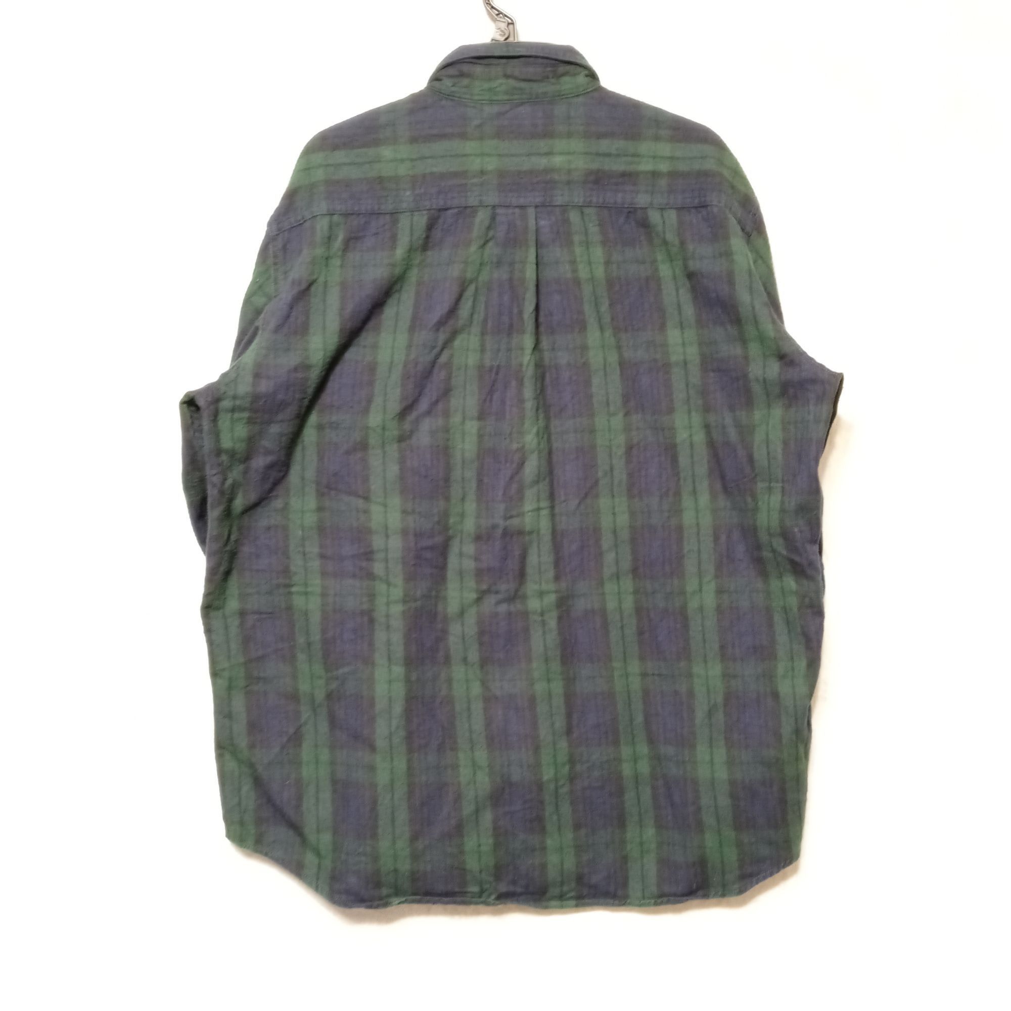 L.L. Bean LL Bean Mens Shirt Large Green Blue Scotch Plaid Long Sleeve Size US L / EU 52-54 / 3 - 2 Thumbnail