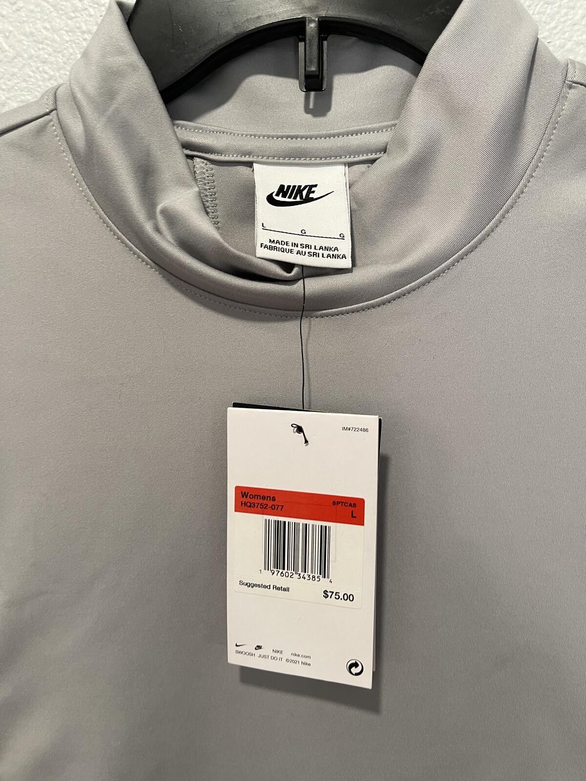 Nike Nike Sportswear Long Sleeve Dress Size L Gray Size L / US 10 / IT 46 - 3 Thumbnail