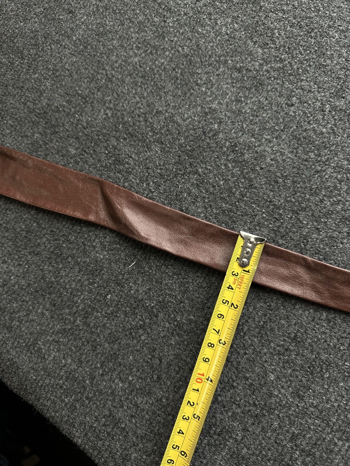 Other 🚨 LEATHER BROWN ITALY TIE LUXURY VNTG RARE OLD MONEY Size ONE SIZE - 16 Thumbnail