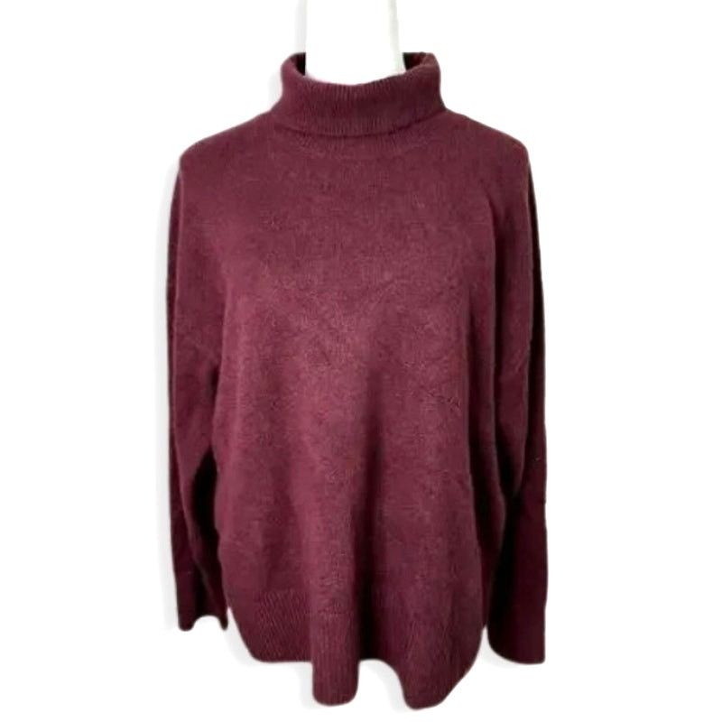 Treasure & Bond Treasure & Bond Sweater Turtleneck Cotton Burgundy W S NWT Size S / US 4 / IT 40 - 2 Thumbnail