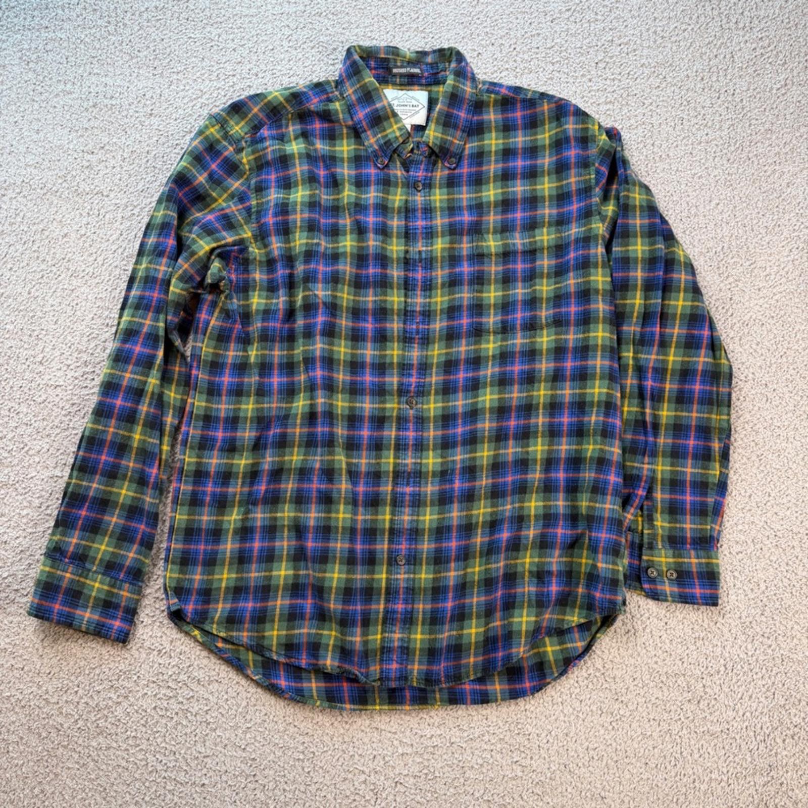 St. Johns Bay St Johns Bay Mens Brushed Flannel Plaid Button Down Shirt Size US L / EU 52-54 / 3 - 1 Thumbnail