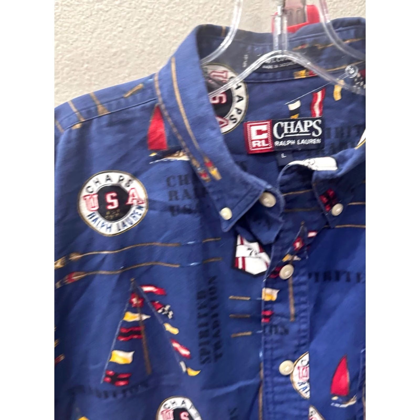 Ralph Lauren RARE Chaps Ralph Lauren WILD Artwork LONG SLEEVE SHIRT Large L Multicolor Mens Shirt Size US L / EU 52-54 / 3 - 5 Thumbnail