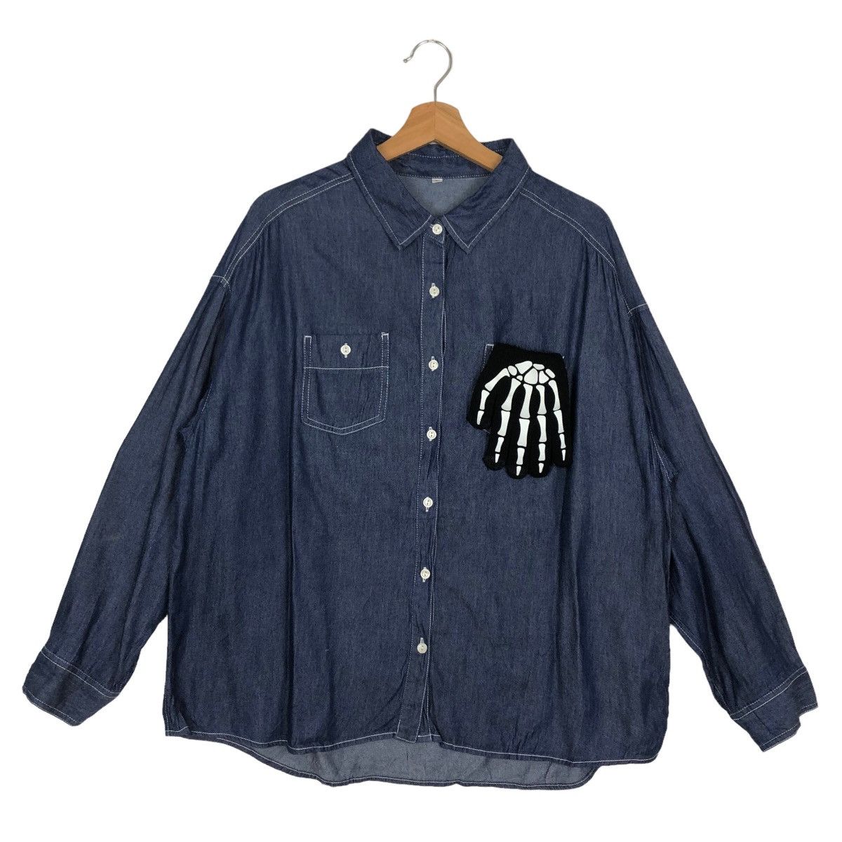 Japanese Brand VINTAGE DENIM SHIRT JACKET JAPAN INSPIRE ISSEY MIYAKE Size US L / EU 52-54 / 3 - 1 Thumbnail