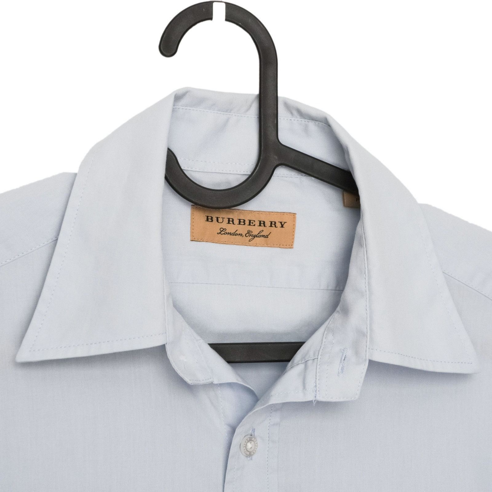 Burberry Equestrian Knight Embroidery Logo Light Blue Shirt
