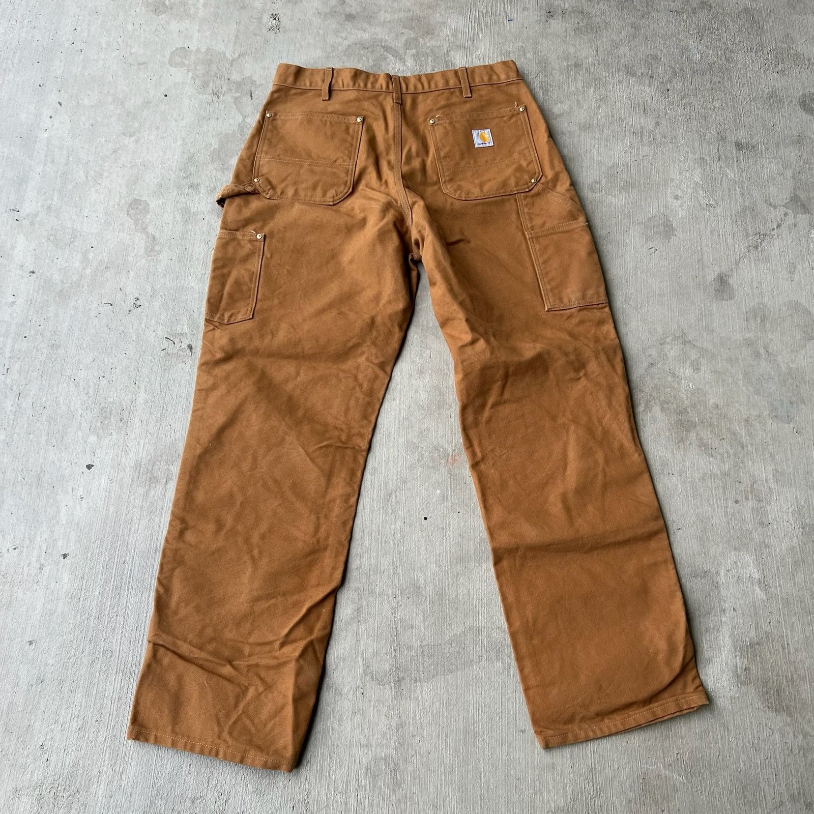 Carhartt × Vintage Carhartt brown double knee work wear carpenter pants Size US 34 / EU 50 - 4 Thumbnail