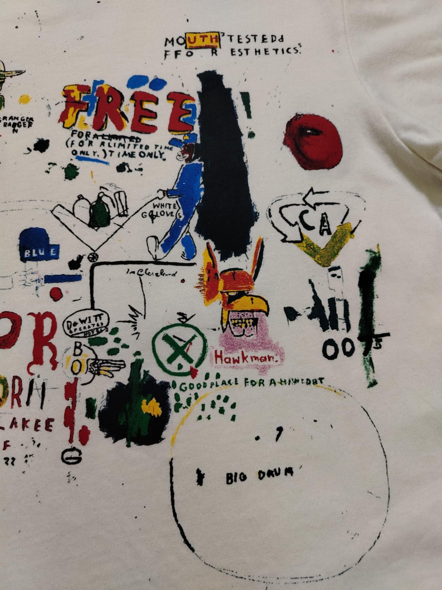 Uniqlo UT Archive Jean-Michel Basquiat Graphic Ringer T-Shirt Size US L / EU 52-54 / 3 - 3 Thumbnail