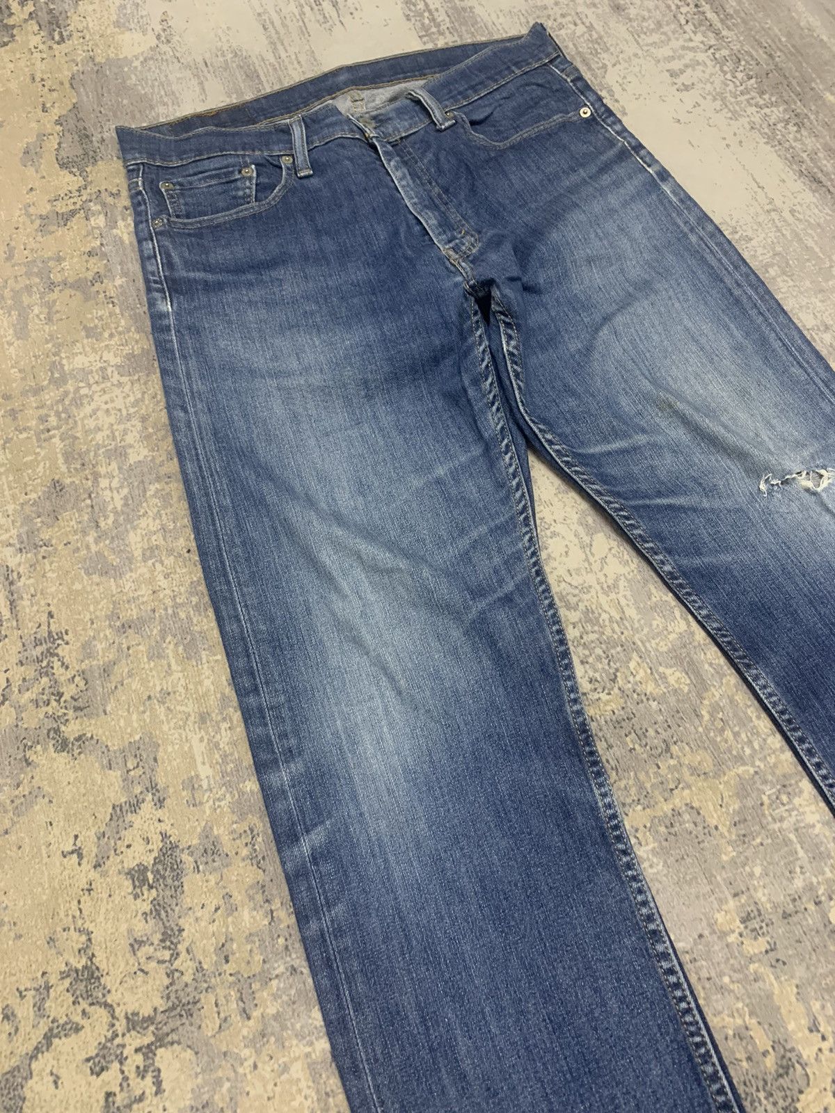 Levi's Levi's 513 Slim Fit Jeans Dark Indigo Modern Denim Size US 33 - 2 Thumbnail