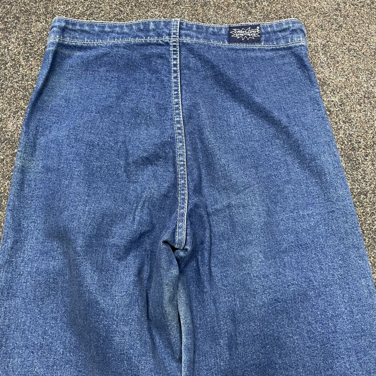 Vintage Vintage Y2K Baggy Wide Leg Jeans Skater Streetwear Blue Logo Size 32" / US 10 / IT 46 - 3 Thumbnail