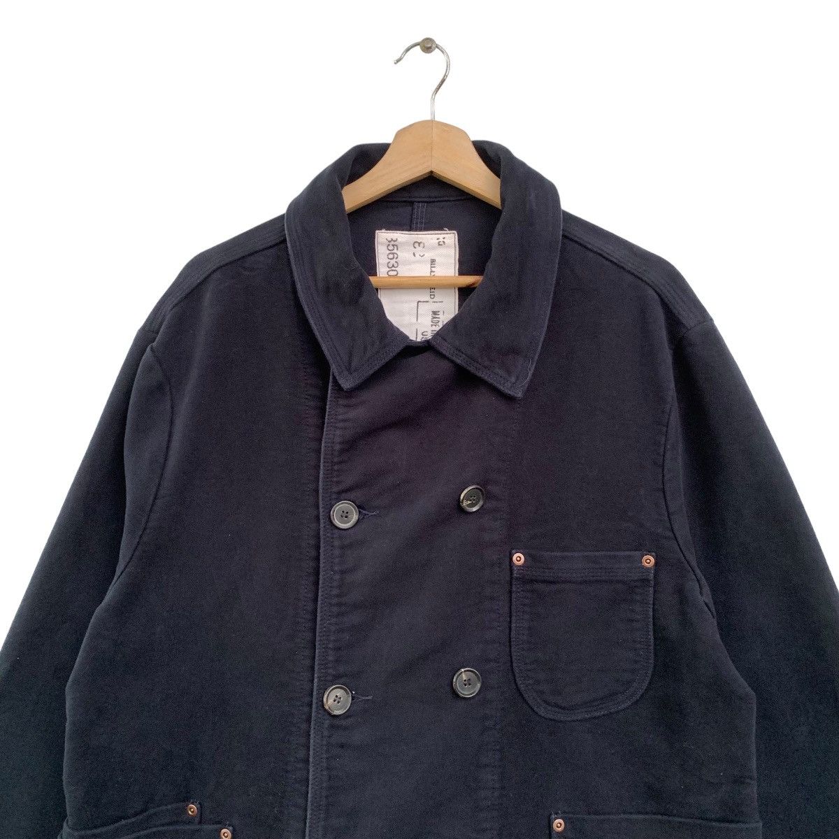 Billy Reid × Vintage Bond Peacoat Suede Cotton Copper Rivet Pocket Jacket Size US L / EU 52-54 / 3 - 4 Thumbnail
