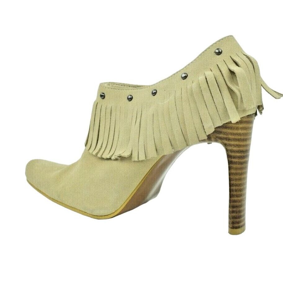 Other MIA Womens US Size 9 Hunter Tan Suede Leather Fringe Ankle B Size US 9 / IT 39 - 8 Thumbnail