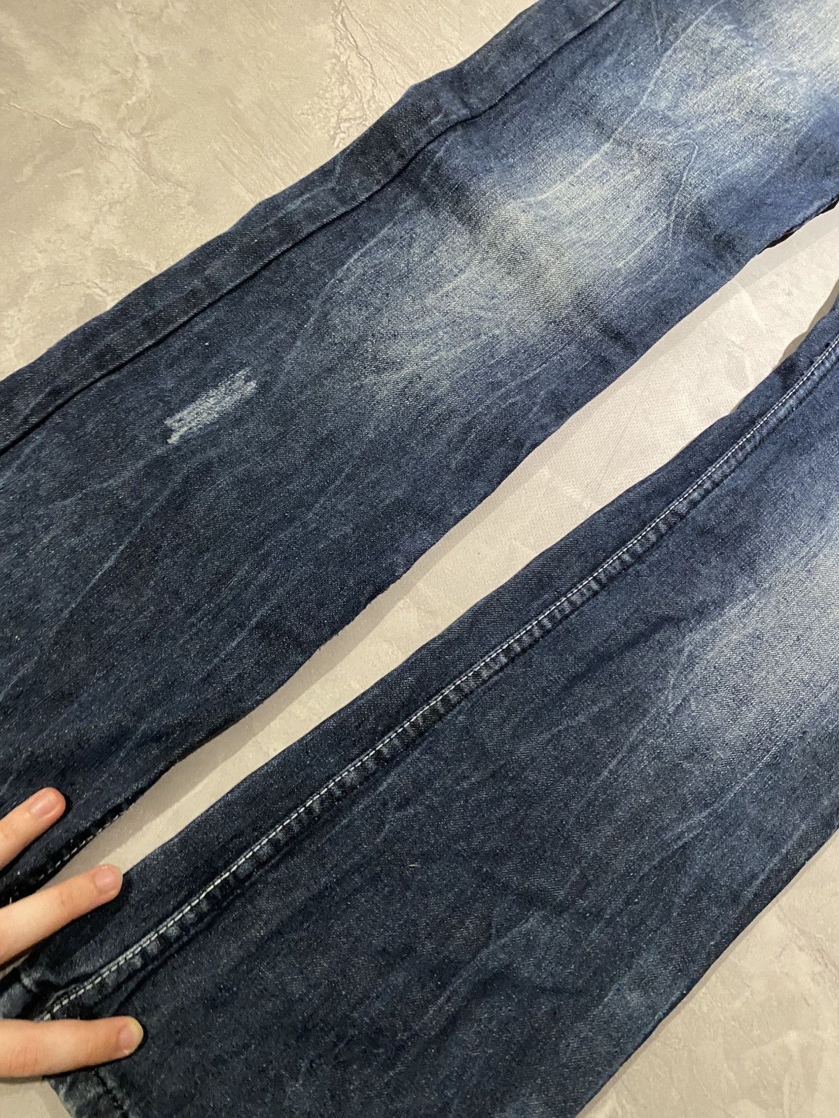 Vintage Archive Designer Washed Destroyed Slim Jean/ Zip line /Tokyo Size US 32 / EU 48 - 5 Thumbnail