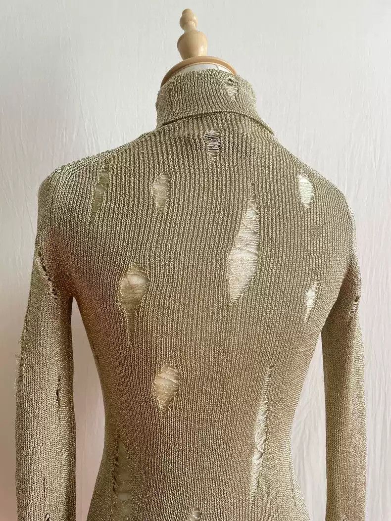 junya watanabe 2003AW Weaving Gold Tear Sweater