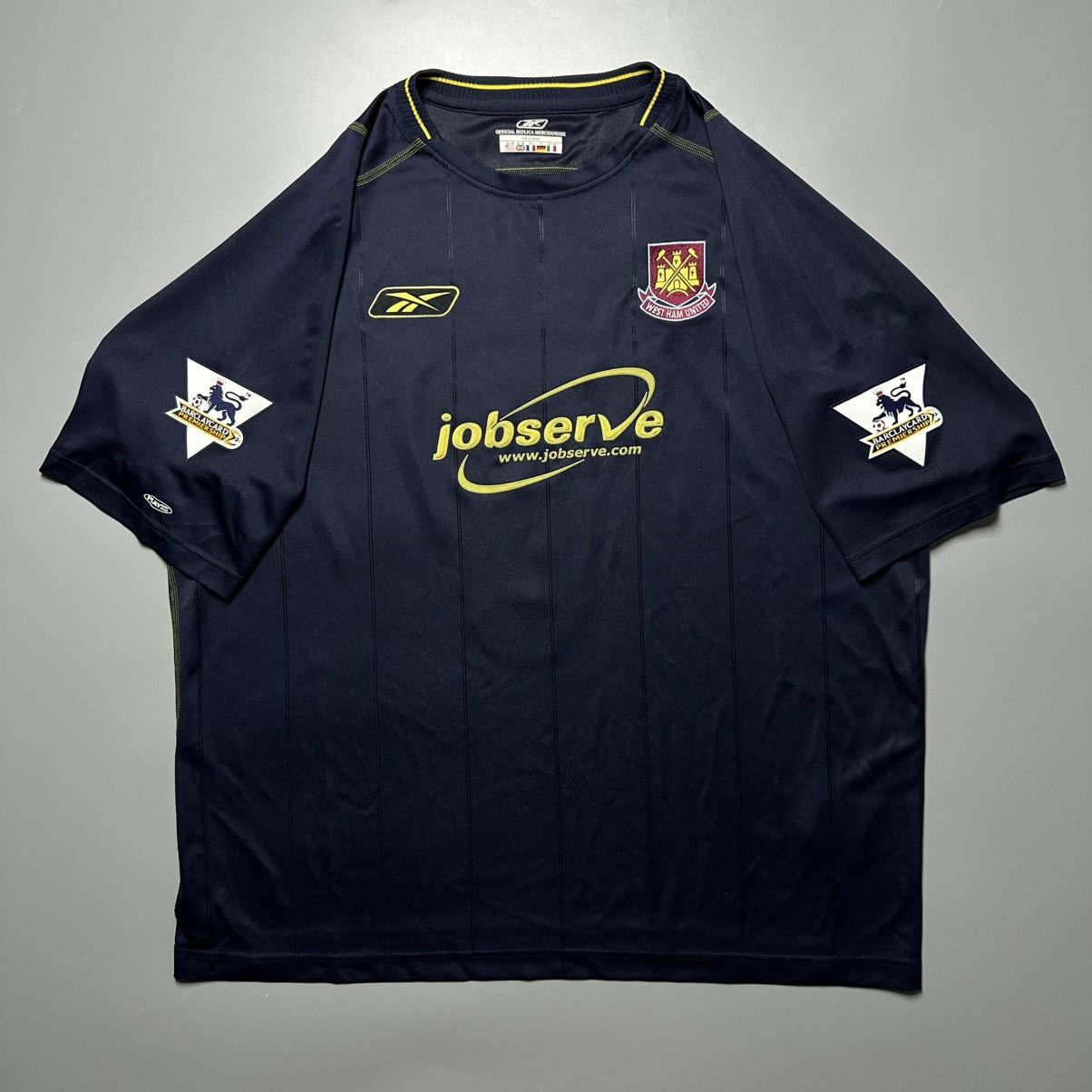 Reebok WEST HAM REEBOK 2003/2004 FOOTBALL AWAY JERSEY #6 CARRICK Size US XL / EU 56 / 4 - 2 Thumbnail