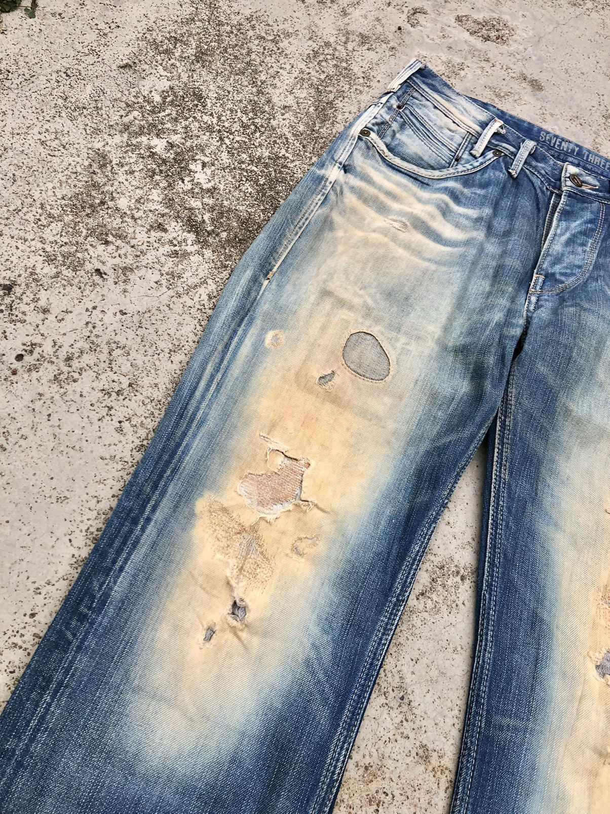 Pepe Jeans PEPE JEANS DISTRESSED WASHED BLUE DENIM Size US 31 - 2 Thumbnail