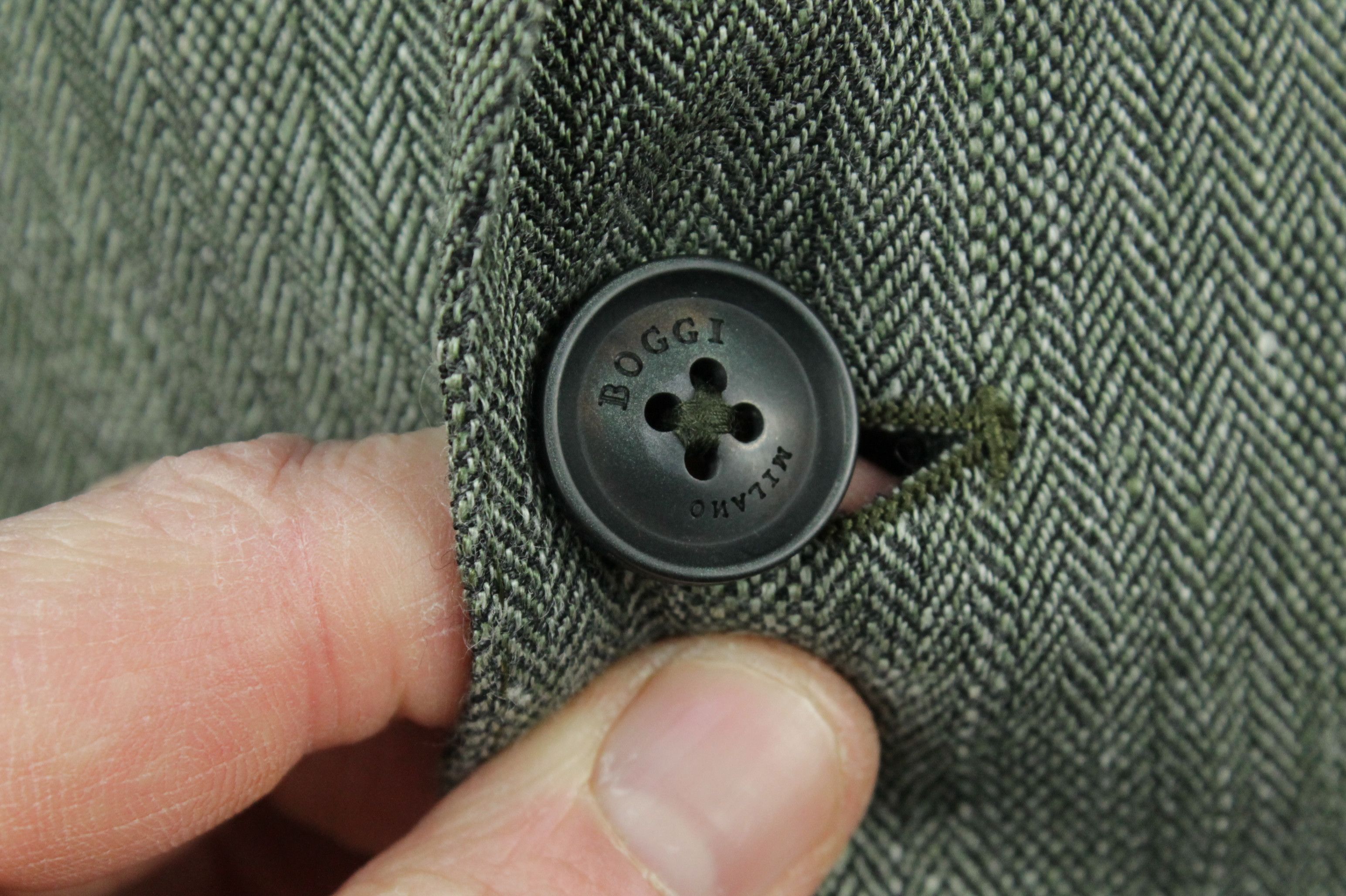 Boggi Boggi Micro Herringbone Linen Wool Sport Coat Blazer Jacket Size US M / EU 48-50 / 2 - 7 Thumbnail
