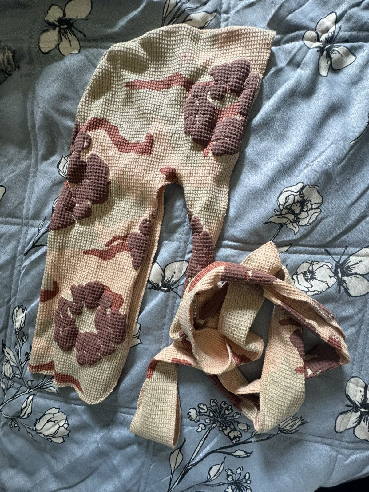 DENIM TEARS Tan Camo Cotton Wreath Durag Size ONE SIZE - 8 Thumbnail