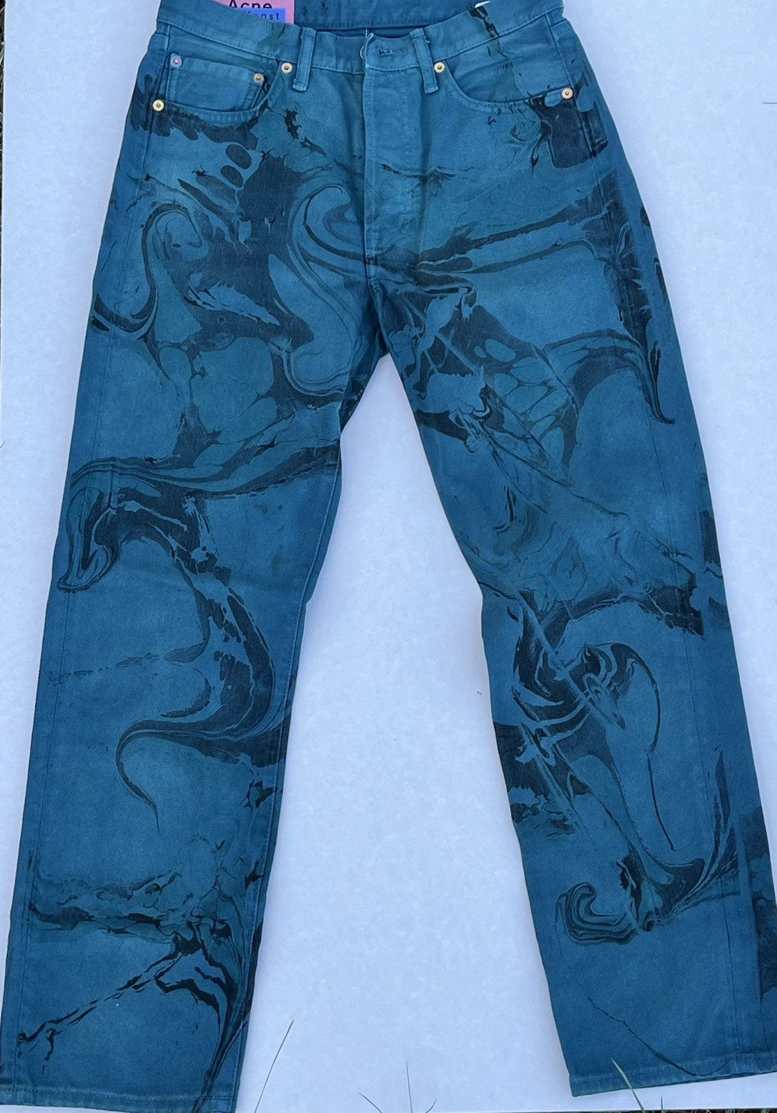 Acne Studios Acne Studios 1996 Swirl Ocean Blue Jeans 29/30 Size US 30 / EU 46 - 1 Thumbnail