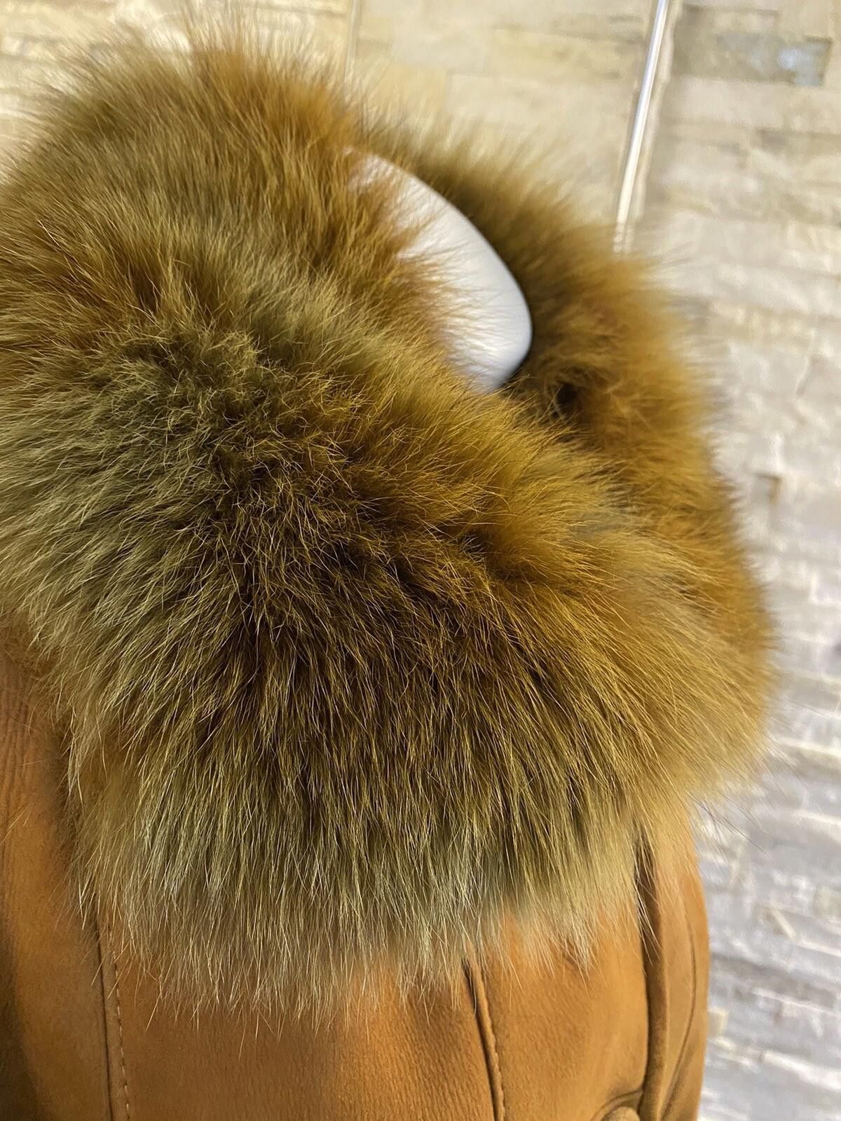 Other Vintage Deri Sarayi Shearling Lambskin Suede Fur Trim Jacket Size M / US 6-8 / IT 42-44 - 4 Thumbnail