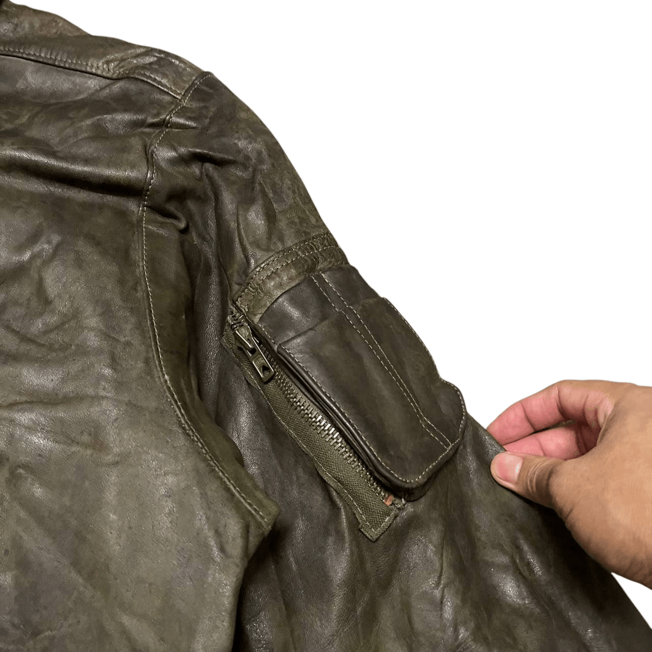 Marithe + Francois Girbaud Vtg 80s Marithe Francois Girbaud Cuirs Leather Bomber Jacket Size US S / EU 44-46 / 1 - 5 Thumbnail