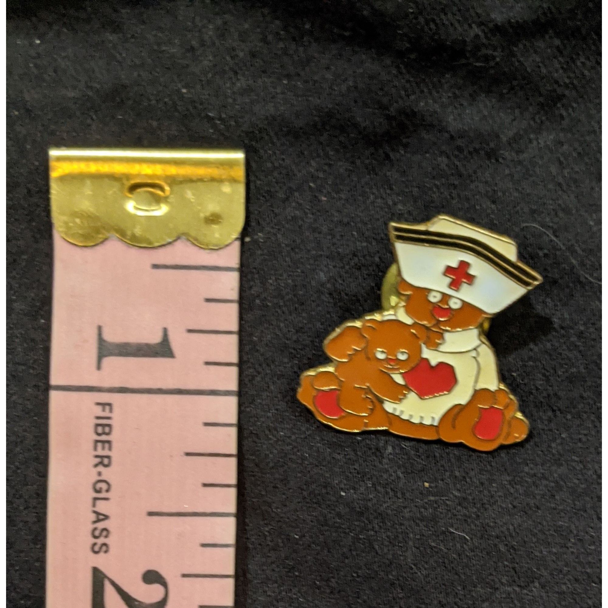 Other Vintage Enamel Collectible Teddy Bear Nurse Pin Size ONE SIZE - 3 Thumbnail