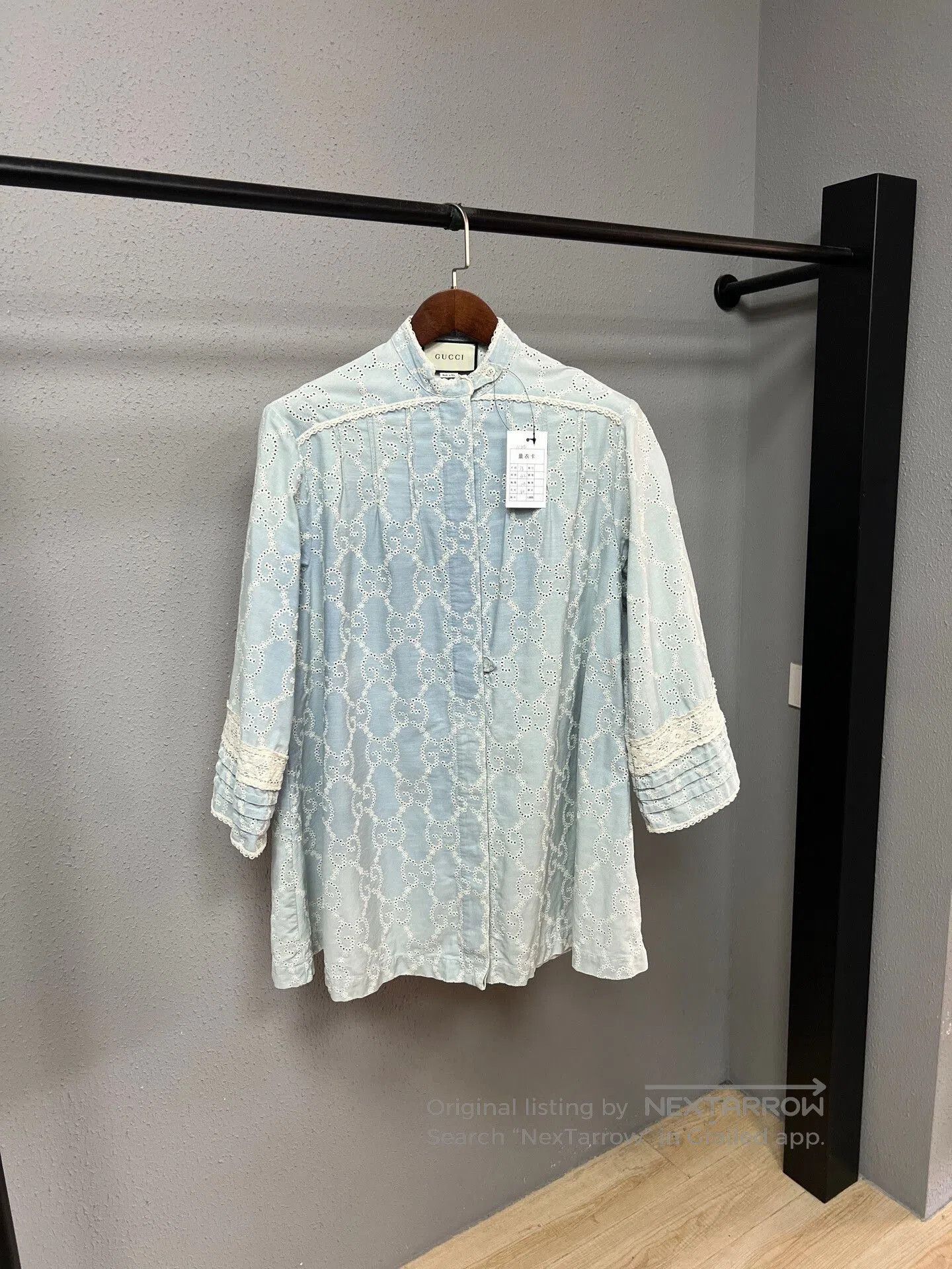 Gucci Gucci Lace Doll Dress in Light Blue. Size M / US 6-8 / IT 42-44 - 1 Thumbnail