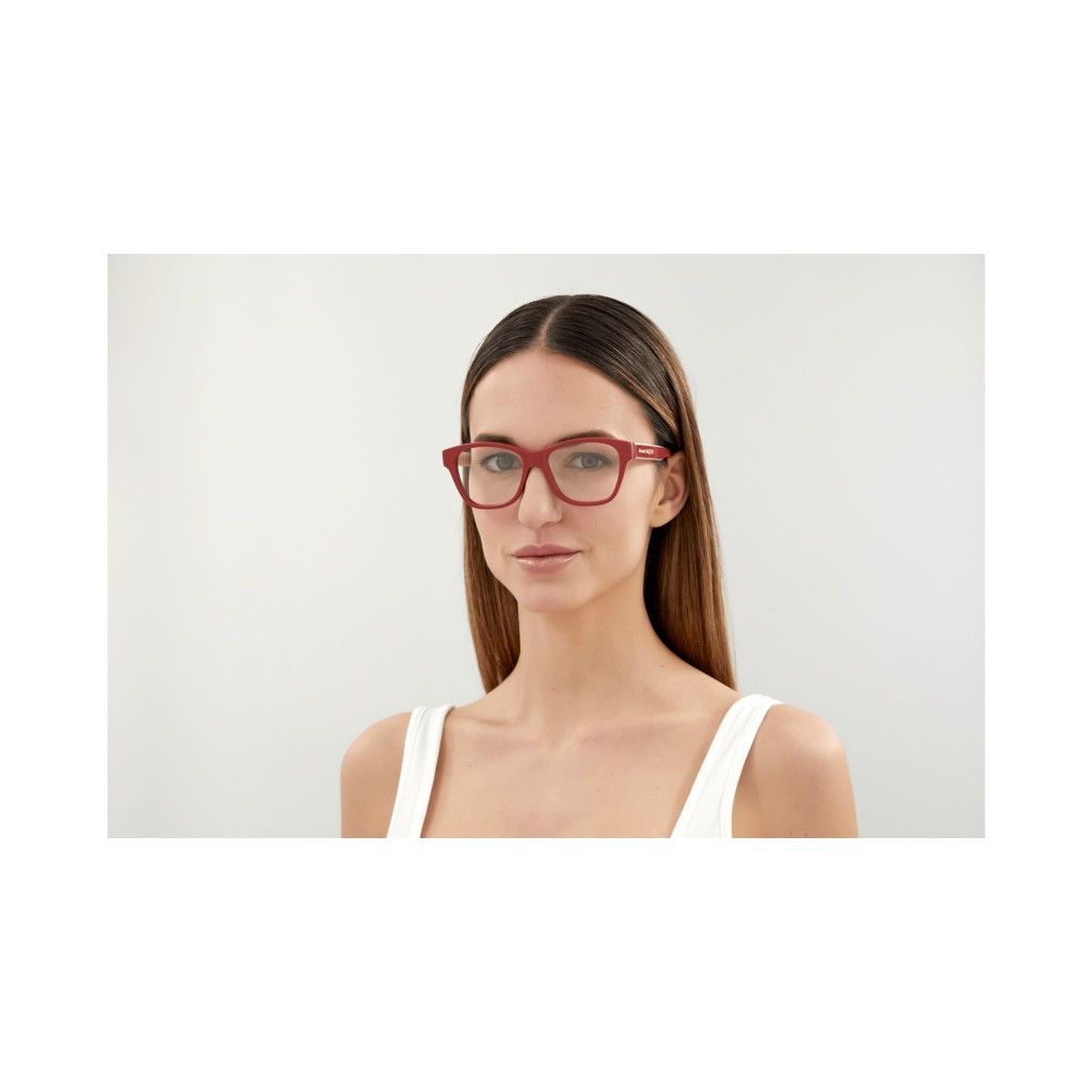 Alexander McQueen Alexander McQueen AM0306O 003 Eyeglasses Black/Red 52mm Size ONE SIZE - 5 Thumbnail