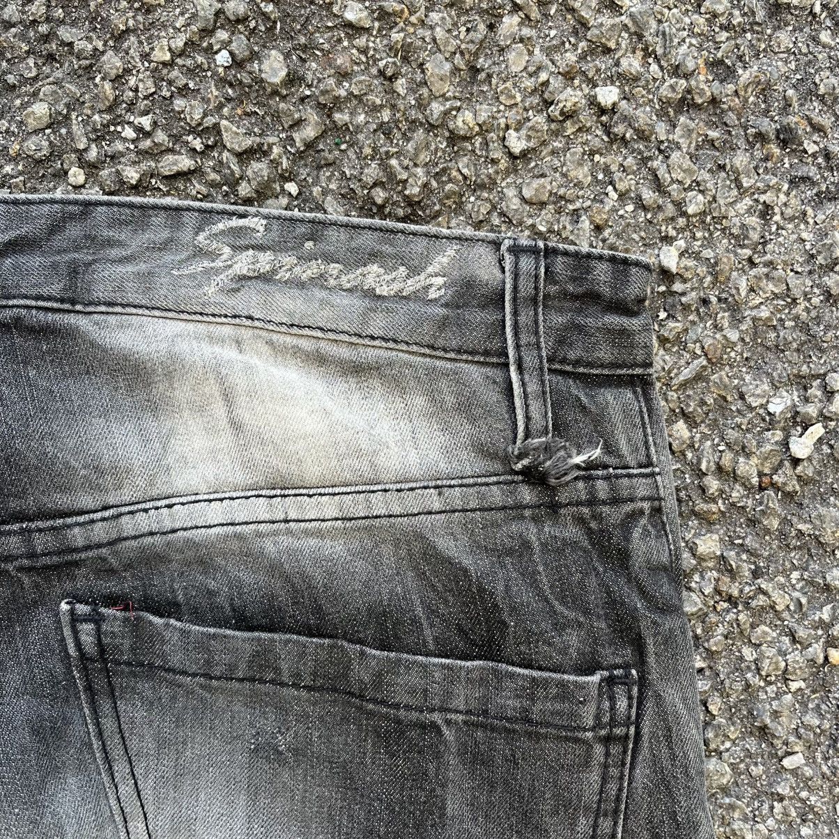 Hysteric Glamour Japanese Vintage SPINASH Skull Poem Punk Jeans Faded Denim Size US 31 - 10 Thumbnail