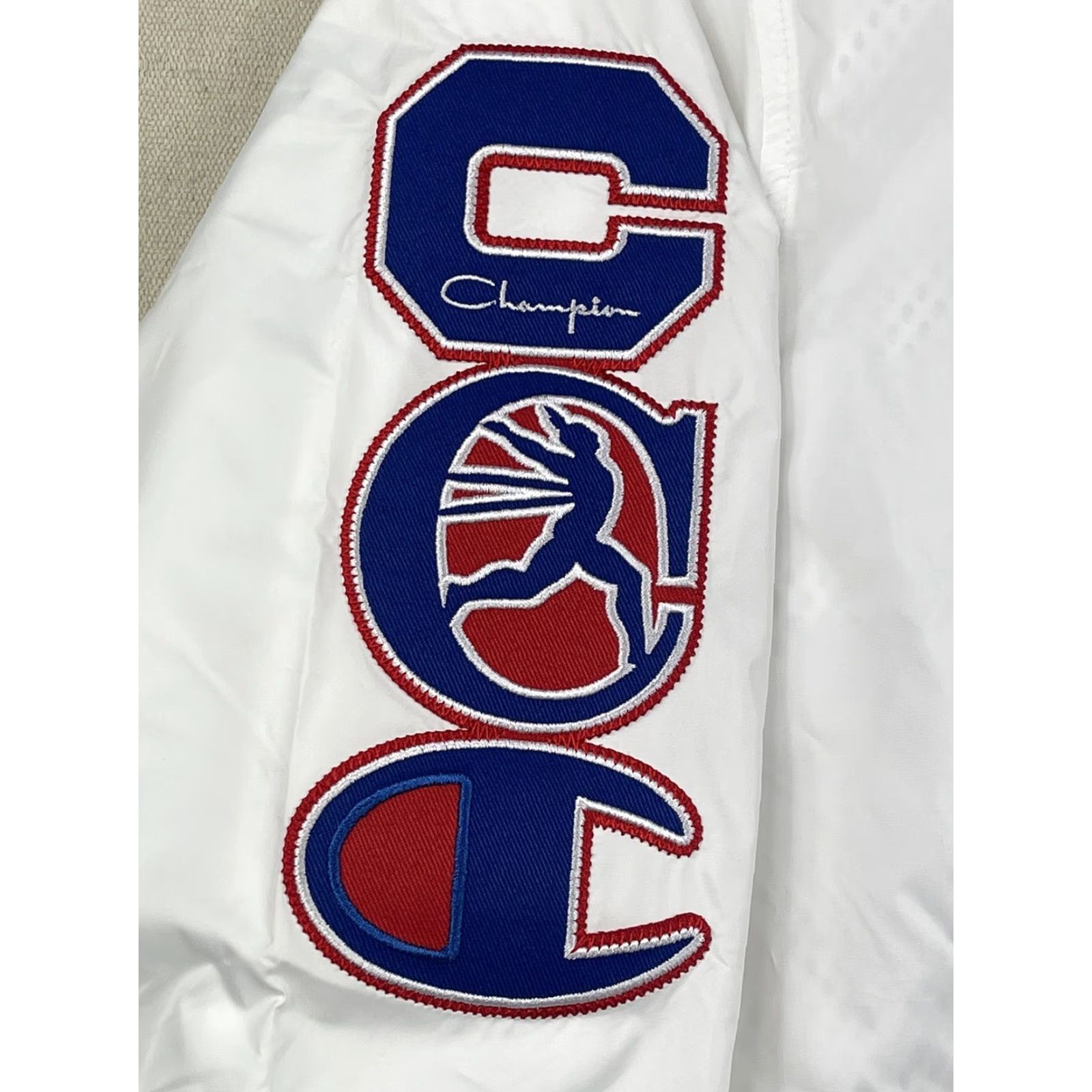Champion VINTAGE Champion Olympics Windbreaker Jacket XL Running Man 1919 Stadium Track Men XL White Logo Embroidered 80s 90s Size US XL / EU 56 / 4 - 3 Thumbnail
