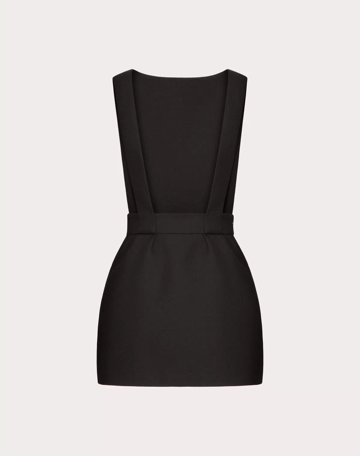 Valentino o1s1wg110426 Short Texture Sable Dress in Nero Size M / US 6-8 / IT 42-44 - 1 Thumbnail