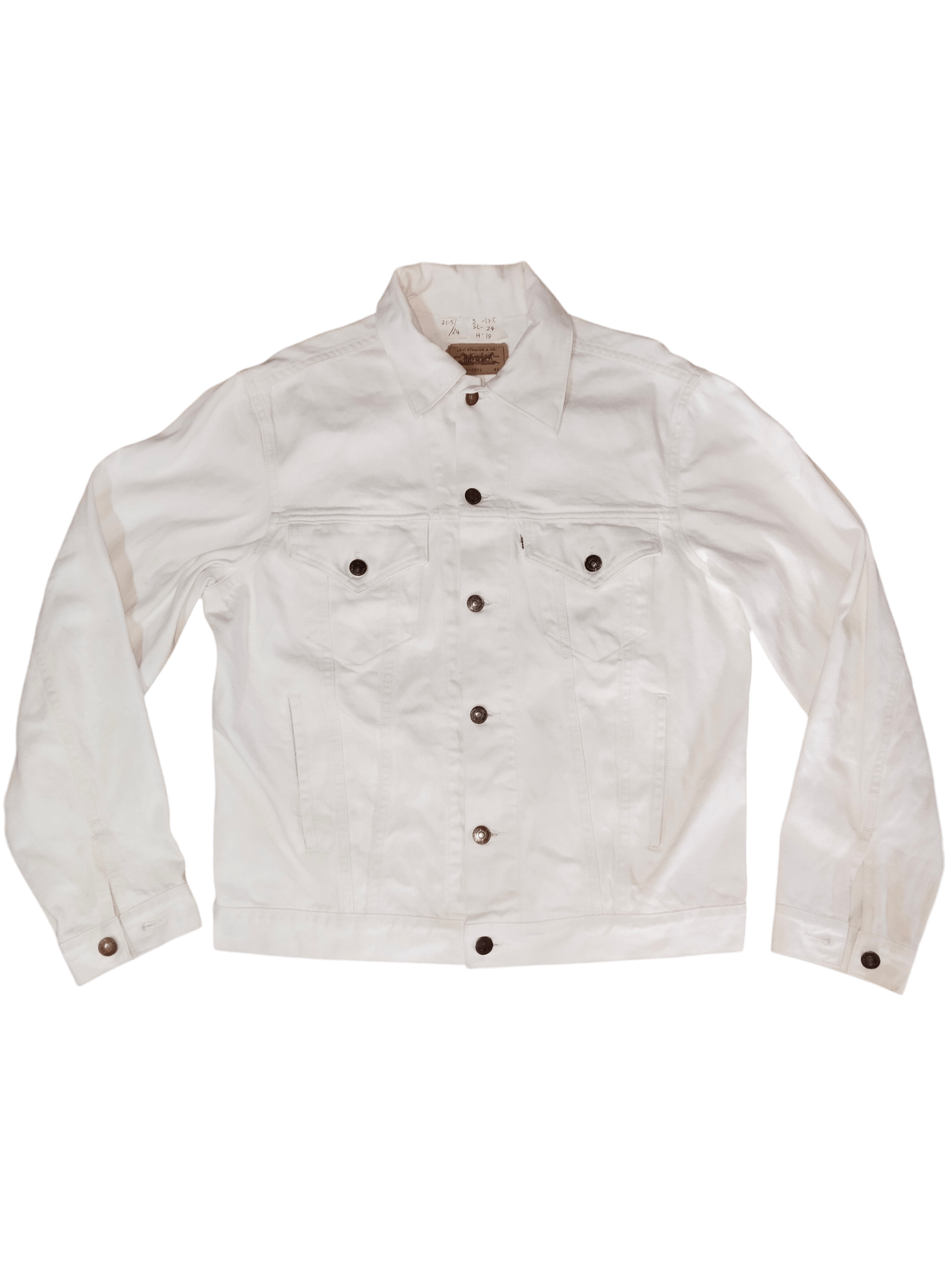 Levi's Vintage Clothing Vintage Levis White Denim Jacket Size US M / EU 48-50 / 2 - 1 Thumbnail