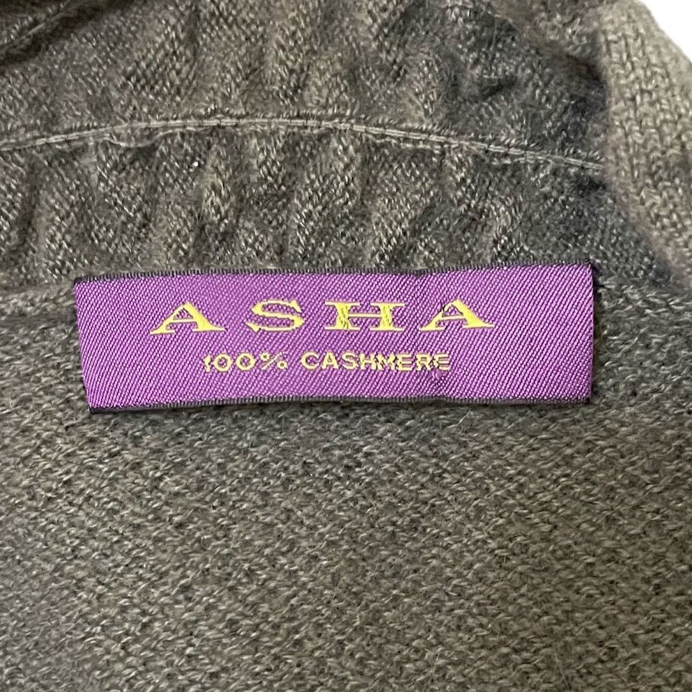 Other Asha 100% Cashmere Open Front Cardigan Gray Ruffled Medium Size M / US 6-8 / IT 42-44 - 3 Thumbnail