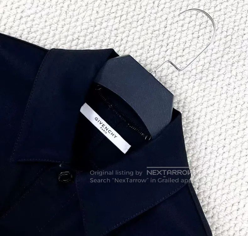 Givenchy Givenchy Black Leather Sleeve Button Logo Denim Jacket Size XS / US 0-2 / IT 36-38 - 3 Thumbnail