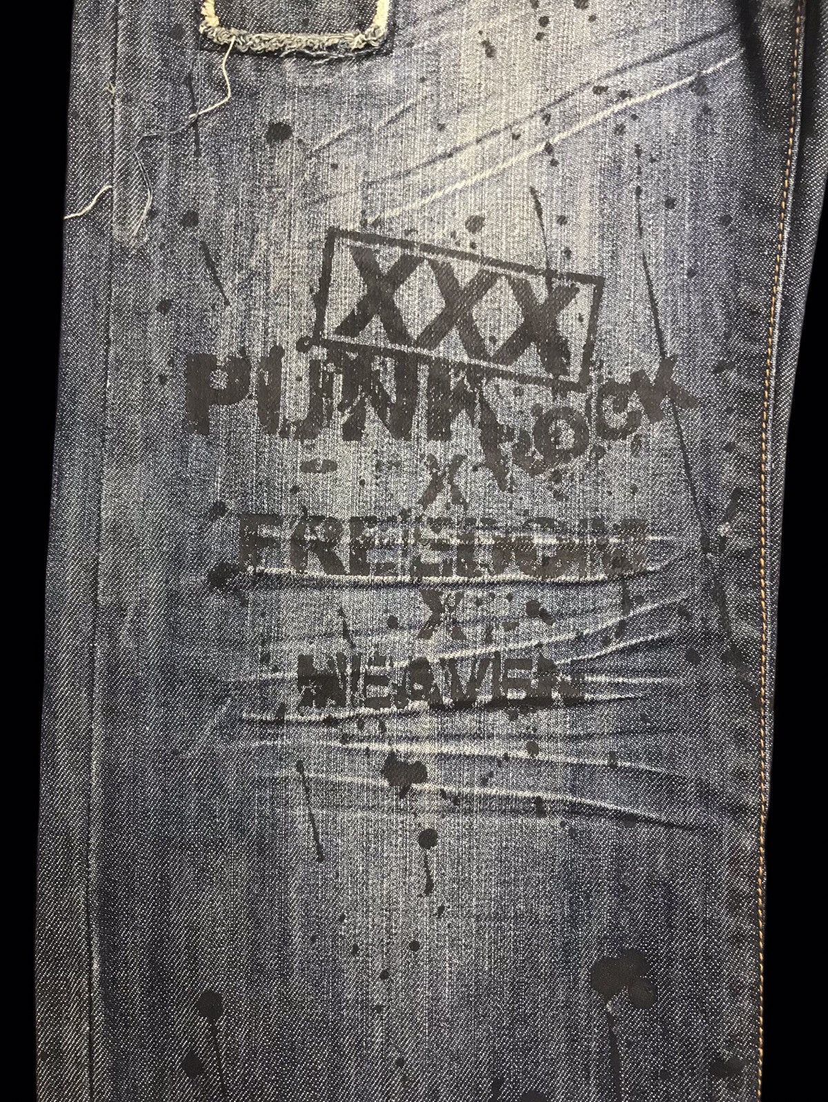 Seditionaries 💥PUNK DENIM💥punk ministry Paint Splatter Punk Denim F301 Size US 31 - 8 Thumbnail